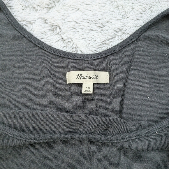 Madewell Bodysuit Women's XS Black Tank Thong Soft Stretchy Fitted Adjustable - Picture 7 of 8
